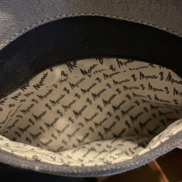 Mona B Canvas Leather Crossbody Purse Shoulder Bag - Picture 5 of 9